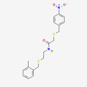 N-{2-[(2-methylbenzyl)sulfanyl]ethyl}-2-[(4-nitrobenzyl)sulfanyl]acetamide