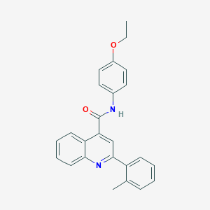 molecular formula C25H22N2O2 B457426 N-(4-ethoxyphenyl)-2-(2-methylphenyl)quinoline-4-carboxamide 