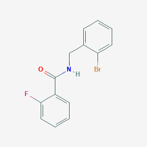 molecular formula C14H11BrFNO B4574289 N-(2-溴苄基)-2-氟苯甲酰胺 