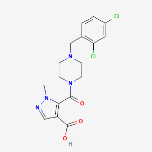 5-{[4-(2,4-dichlorobenzyl)-1-piperazinyl]carbonyl}-1-methyl-1H-pyrazole-4-carboxylic acid