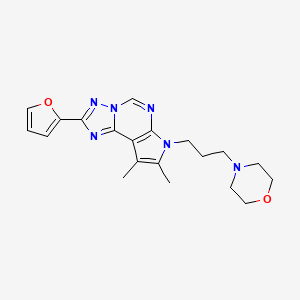 molecular formula C20H24N6O2 B4574300 2-(2-呋喃基)-8,9-二甲基-7-[3-(4-吗啉基)丙基]-7H-吡咯并[3,2-e][1,2,4]三唑并[1,5-c]嘧啶 