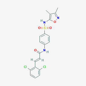 molecular formula C20H17Cl2N3O4S B457431 3-(2,6-dichlorophenyl)-N-(4-{[(3,4-dimethyl-5-isoxazolyl)amino]sulfonyl}phenyl)acrylamide 