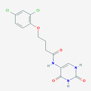 molecular formula C14H13Cl2N3O4 B4574329 4-(2,4-dichlorophenoxy)-N-(2,4-dioxo-1,2,3,4-tetrahydro-5-pyrimidinyl)butanamide 