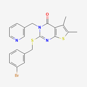 2-[(3-bromobenzyl)thio]-5,6-dimethyl-3-(3-pyridinylmethyl)thieno[2,3-d]pyrimidin-4(3H)-one