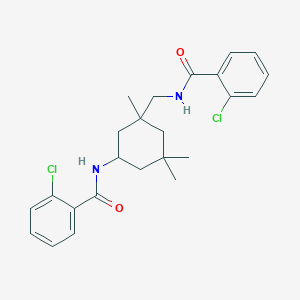 molecular formula C24H28Cl2N2O2 B457437 2-chloro-N-(3-{[(2-chlorobenzoyl)amino]methyl}-3,5,5-trimethylcyclohexyl)benzamide 