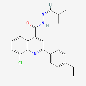 molecular formula C22H22ClN3O B4574410 8-chloro-2-(4-ethylphenyl)-N'-(2-methylpropylidene)-4-quinolinecarbohydrazide 