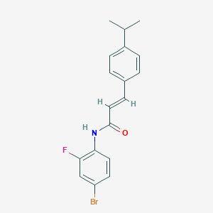 molecular formula C18H17BrFNO B457442 N-(4-bromo-2-fluorophenyl)-3-(4-isopropylphenyl)acrylamide 