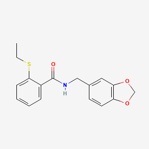 N-[(2H-1,3-BENZODIOXOL-5-YL)METHYL]-2-(ETHYLSULFANYL)BENZAMIDE