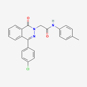 molecular formula C23H18ClN3O2 B4574448 2-[4-(4-氯苯基)-1-氧代-2(1H)-酞嗪基]-N-(4-甲基苯基)乙酰胺 