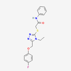 2-({4-ethyl-5-[(4-fluorophenoxy)methyl]-4H-1,2,4-triazol-3-yl}sulfanyl)-N-phenylacetamide