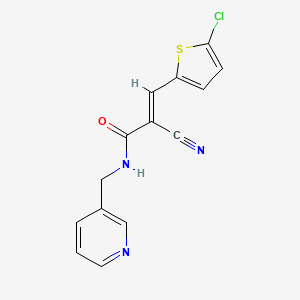 3-(5-chloro-2-thienyl)-2-cyano-N-(3-pyridinylmethyl)acrylamide