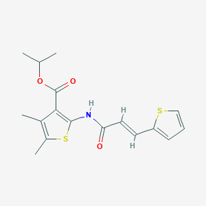molecular formula C17H19NO3S2 B457449 Isopropyl 4,5-dimethyl-2-{[3-(2-thienyl)acryloyl]amino}-3-thiophenecarboxylate 
