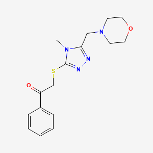 molecular formula C16H20N4O2S B4574490 2-{[4-甲基-5-(4-吗啉基甲基)-4H-1,2,4-三唑-3-基]硫代}-1-苯乙酮 