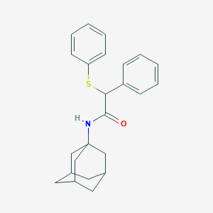 molecular formula C24H27NOS B457450 N-(1-adamantyl)-2-phenyl-2-(phenylsulfanyl)acetamide 