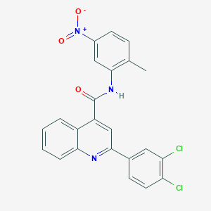 molecular formula C23H15Cl2N3O3 B457451 2-(3,4-dichlorophenyl)-N-(2-methyl-5-nitrophenyl)quinoline-4-carboxamide 