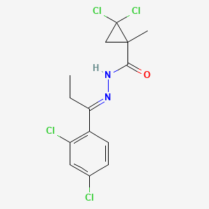 2,2-dichloro-N'-[(1E)-1-(2,4-dichlorophenyl)propylidene]-1-methylcyclopropanecarbohydrazide