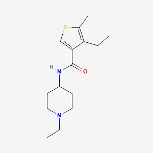 molecular formula C15H24N2OS B4574518 4-乙基-N-(1-乙基-4-哌啶基)-5-甲基-3-噻吩甲酰胺 