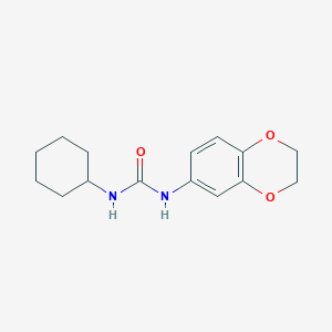 1-Cyclohexyl-3-(2,3-dihydro-1,4-benzodioxin-6-yl)urea