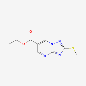 molecular formula C10H12N4O2S B4574538 7-甲基-2-(甲硫基)[1,2,4]三唑并[1,5-a]嘧啶-6-羧酸乙酯 CAS No. 907971-34-0