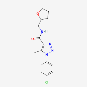 1-(4-chlorophenyl)-5-methyl-N-(tetrahydro-2-furanylmethyl)-1H-1,2,3-triazole-4-carboxamide