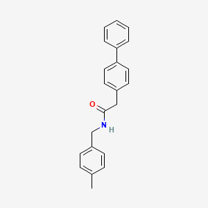 molecular formula C22H21NO B4574567 2-(4-联苯基)-N-(4-甲基苄基)乙酰胺 