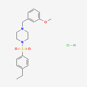 molecular formula C20H27ClN2O3S B4574569 1-[(4-ethylphenyl)sulfonyl]-4-(3-methoxybenzyl)piperazine hydrochloride 