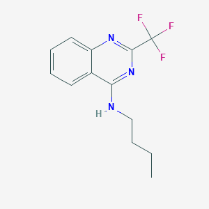 molecular formula C13H14F3N3 B4574572 N-丁基-2-(三氟甲基)-4-喹唑啉胺 