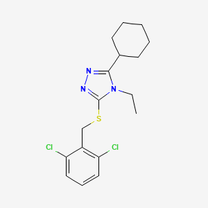 3-cyclohexyl-5-[(2,6-dichlorobenzyl)thio]-4-ethyl-4H-1,2,4-triazole