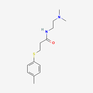 molecular formula C14H22N2OS B4574606 N-[2-(dimethylamino)ethyl]-3-[(4-methylphenyl)thio]propanamide 