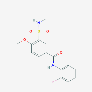 3-(ethylsulfamoyl)-N-(2-fluorophenyl)-4-methoxybenzamide