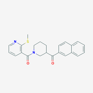 molecular formula C23H22N2O2S B4574687 (1-{[2-(methylthio)-3-pyridinyl]carbonyl}-3-piperidinyl)(2-naphthyl)methanone 