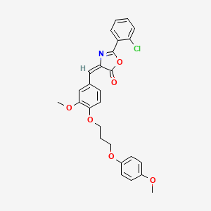 2-(2-chlorophenyl)-4-{3-methoxy-4-[3-(4-methoxyphenoxy)propoxy]benzylidene}-1,3-oxazol-5(4H)-one