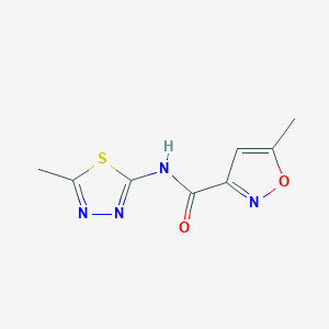 molecular formula C8H8N4O2S B4574692 5-甲基-N-(5-甲基-1,3,4-噻二唑-2-基)-3-异恶唑甲酰胺 