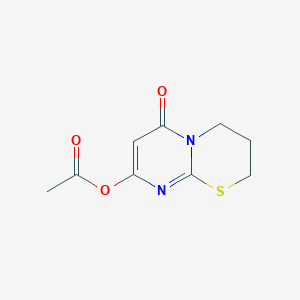 molecular formula C9H10N2O3S B4574709 6-氧代-3,4-二氢-2H,6H-嘧啶并[2,1-b][1,3]噻嗪-8-基乙酸酯 