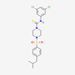 N-(3,5-dichlorophenyl)-4-[(4-isobutylphenyl)sulfonyl]-1-piperazinecarbothioamide