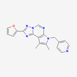 molecular formula C19H16N6O B4574728 2-(2-呋喃基)-8,9-二甲基-7-(4-吡啶基甲基)-7H-吡咯并[3,2-e][1,2,4]三唑并[1,5-c]嘧啶 