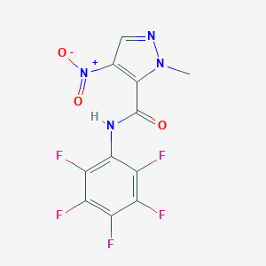 molecular formula C11H5F5N4O3 B457473 1-methyl-4-nitro-N-(pentafluorophenyl)-1H-pyrazole-5-carboxamide 