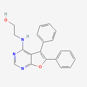 molecular formula C20H17N3O2 B4574744 2-[(5,6-二苯基呋并[2,3-d]嘧啶-4-基)氨基]乙醇 