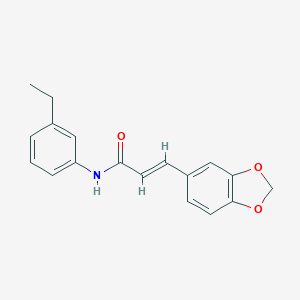 3-(1,3-benzodioxol-5-yl)-N-(3-ethylphenyl)acrylamide