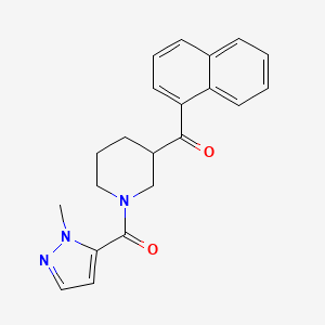 molecular formula C21H21N3O2 B4574751 {1-[(1-methyl-1H-pyrazol-5-yl)carbonyl]-3-piperidinyl}(1-naphthyl)methanone 