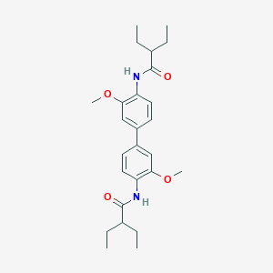 molecular formula C26H36N2O4 B457476 2-ethyl-N-{4'-[(2-ethylbutanoyl)amino]-3,3'-dimethoxy[1,1'-biphenyl]-4-yl}butanamide 