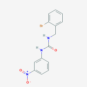 molecular formula C14H12BrN3O3 B4574764 N-(2-bromobenzyl)-N'-(3-nitrophenyl)urea 