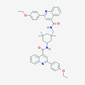 molecular formula C46H48N4O4 B457477 2-(4-ethoxyphenyl)-N-{3-[({[2-(4-ethoxyphenyl)-4-quinolinyl]carbonyl}amino)methyl]-3,5,5-trimethylcyclohexyl}-4-quinolinecarboxamide 