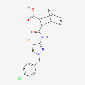 3-({[4-bromo-1-(4-chlorobenzyl)-1H-pyrazol-3-yl]amino}carbonyl)bicyclo[2.2.1]hept-5-ene-2-carboxylic acid