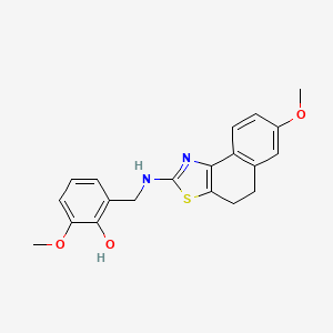 molecular formula C20H20N2O3S B4574782 2-methoxy-6-{[(7-methoxy-4,5-dihydronaphtho[1,2-d][1,3]thiazol-2-yl)amino]methyl}phenol 