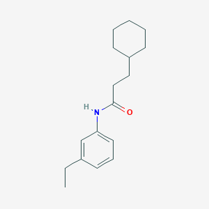 molecular formula C17H25NO B457479 3-cyclohexyl-N-(3-ethylphenyl)propanamide 