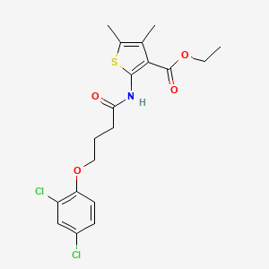 molecular formula C19H21Cl2NO4S B4574802 ethyl 2-{[4-(2,4-dichlorophenoxy)butanoyl]amino}-4,5-dimethyl-3-thiophenecarboxylate 