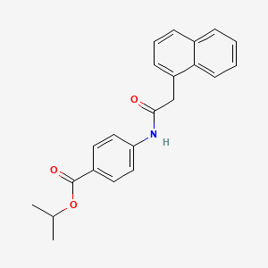 molecular formula C22H21NO3 B4574821 4-[(1-萘乙酰)氨基]苯甲酸异丙酯 