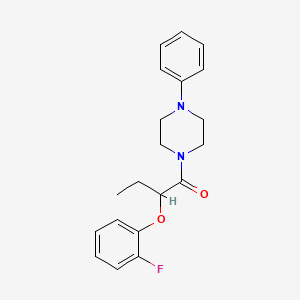 molecular formula C20H23FN2O2 B4574846 2-(2-Fluorophenoxy)-1-(4-phenylpiperazin-1-yl)butan-1-one 