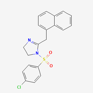 molecular formula C20H17ClN2O2S B4574851 1-[(4-氯苯基)磺酰基]-2-(1-萘甲基)-4,5-二氢-1H-咪唑 